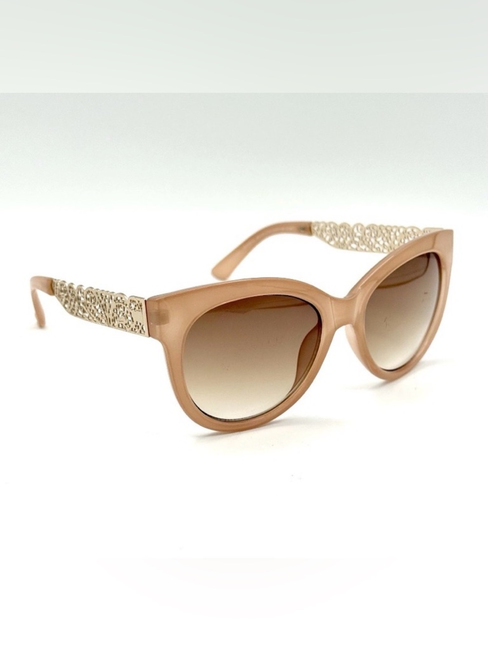 New BEBE BB7167 001 Taupe & Silver PEACEFUL Sunglasses